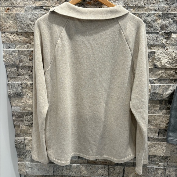 J. Crew Cream Cowl Neck Sweater with Button Accents size XL - Picture 5 of 7